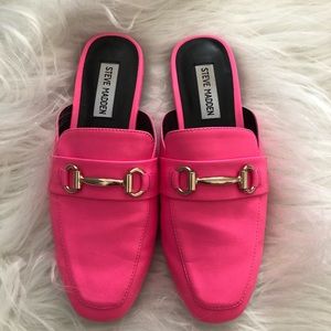 Steve Madden Neon Pink Kandi Mules